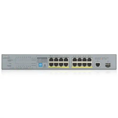 Zyxel GS1300-18HP 18 Port Gigabit 16 Port PoE + 1 SFP 170W Yönetilemez Switch