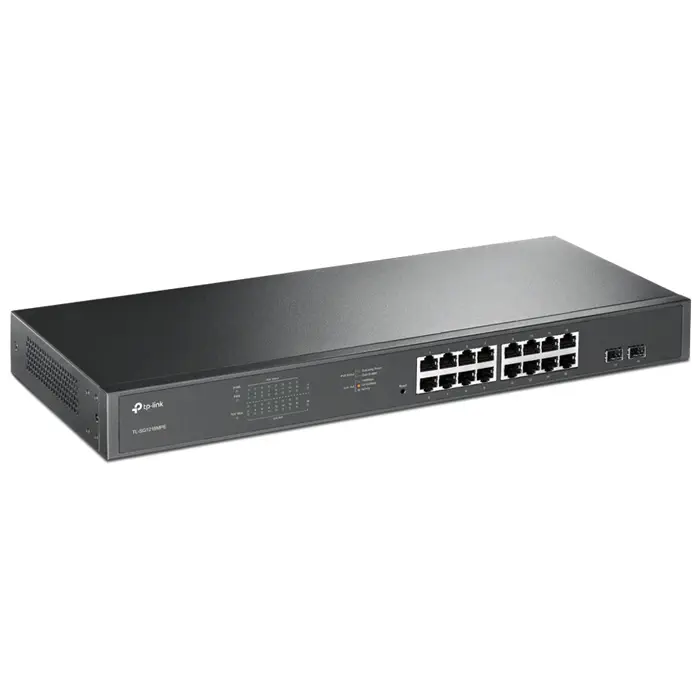 Tp-Link JetStream TL-SG1218MPE 16 Port PoE+ 2 SFP Gigabit Smart PoE Switch