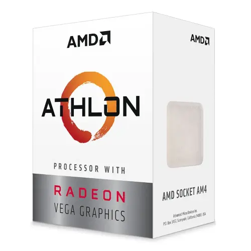 AMD Athlon 3000G 3.5GHz 2/4 Soket AM4 5MB Vega 3 GPU 14nm 35W İşlemci