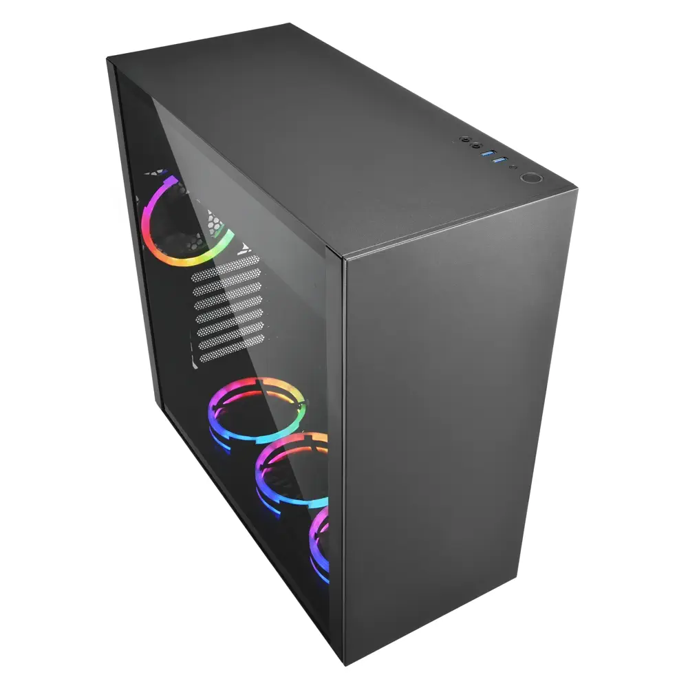 Sharkoon Pure Steel RGB USB 3.0 Temperli Cam ATX Siyah Mid Tower Gaming Kasa