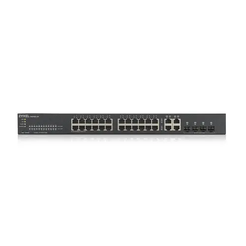 Zyxel GS1920-24 V2 24 Port 10/100/1000 + 4xDual SFP L2 Yönetilebilir Hybrid Nebulaflex Switch