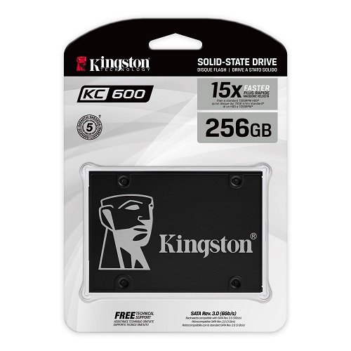 Kingston KC600 SKC600/256G 256GB 550/500MB/s 2.5″ SATA 3 SSD Disk