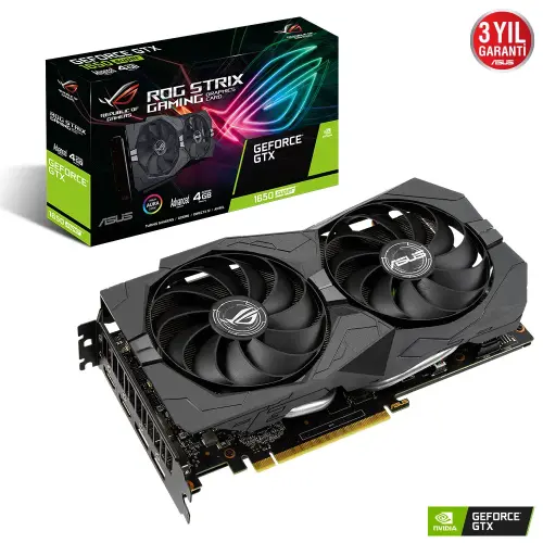 Asus ROG-STRIX-GTX1650S-A4G-Gaming GeForce GTX 1650 Super 4GB GDDR6 128Bit DX12 Gaming Ekran Kartı