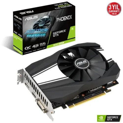 Asus Phoenix PH-GTX1650S-O4G GeForce GTX 1650 Super 4GB GDDR6 128Bit DX12 Gaming Ekran Kartı