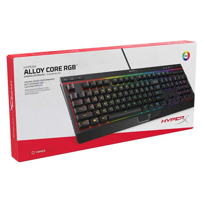 HyperX Alloy Core RGB Membran TR Q USB Kablolu Gaming Klavye - HX-KB5ME2-TU