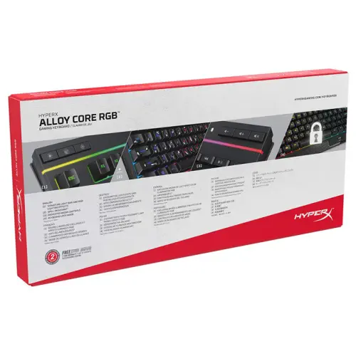 HyperX Alloy Core RGB Membran TR Q USB Kablolu Gaming Klavye - HX-KB5ME2-TU