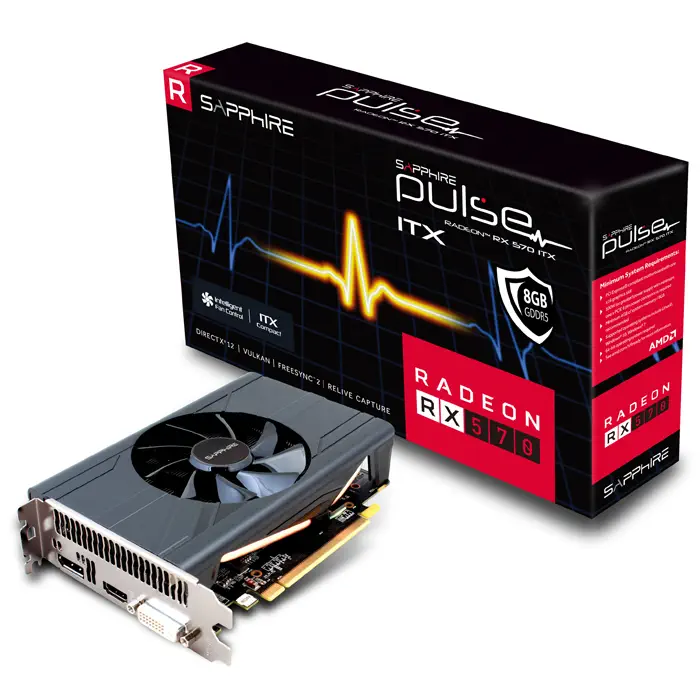 Sapphire Pulse RX 570 ITX 8G G5 AMD Radeon RX 570 8GB GDDR5 256Bit DX12 Gaming Ekran Kartı - 11266-37-20G