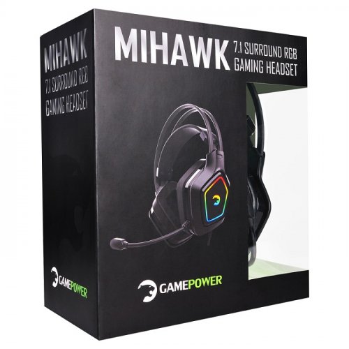 GamePower Mihawk Siyah 7.1 Surround RGB Titreşimli Gaming Kulaklık