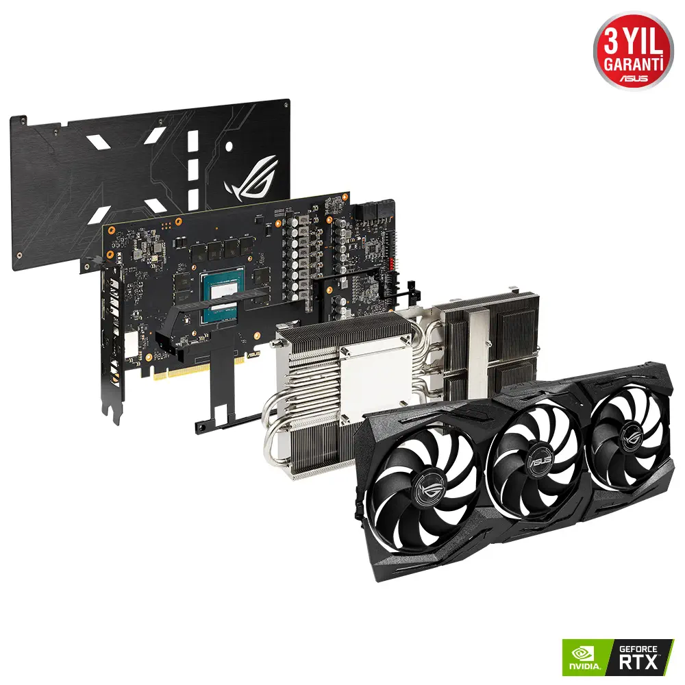 Asus Rog Strix RTX2060S-O8G-EVO-Gaming GeForce RTX 2060 Super 8GB GDDR6 256Bit DX12 Gaming Ekran Kartı