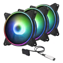 GamePower Silence ARGB 120mm RGB 3`lü Kontrolcülü Kasa Fanı