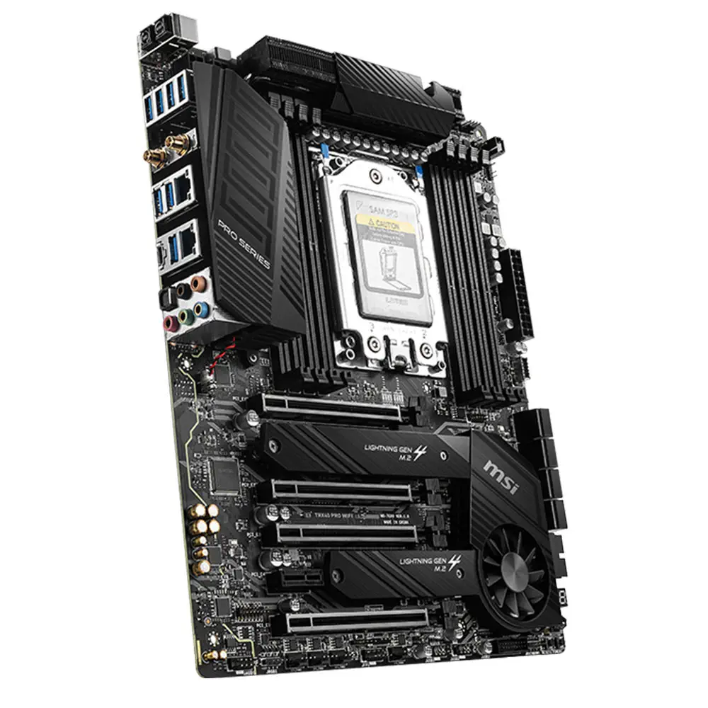 MSI TRX40 Pro WiFi Threadripper 3. Nesil DDR4 4666MHz(OC) Soket sTRX4 PCIe 4.0 M.2 ATX Gaming Anakart