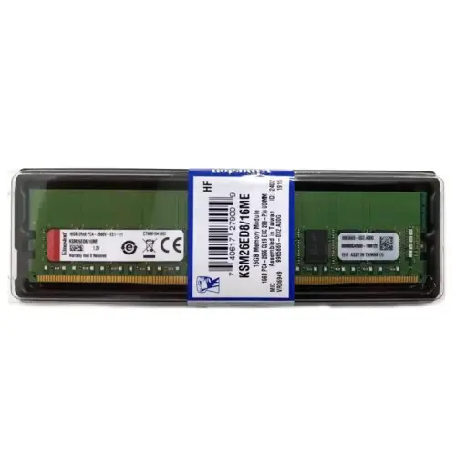 Kingston Server Premier KSM26ED8/16ME 16GB (1xGB) DDR4 2666MHz CL19 Sunucu Ram (Bellek)