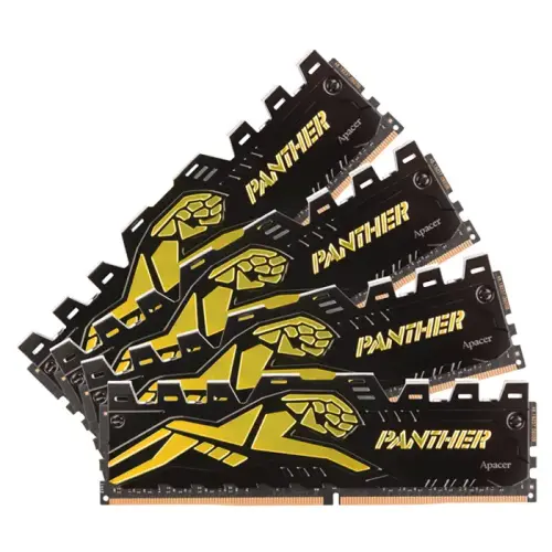 Apacer Panther Black-Gold 16GB (2x8GB) 3000MHz CL16 DDR4 Gaming Ram (AH4U16G30C08Y7GAA-2)