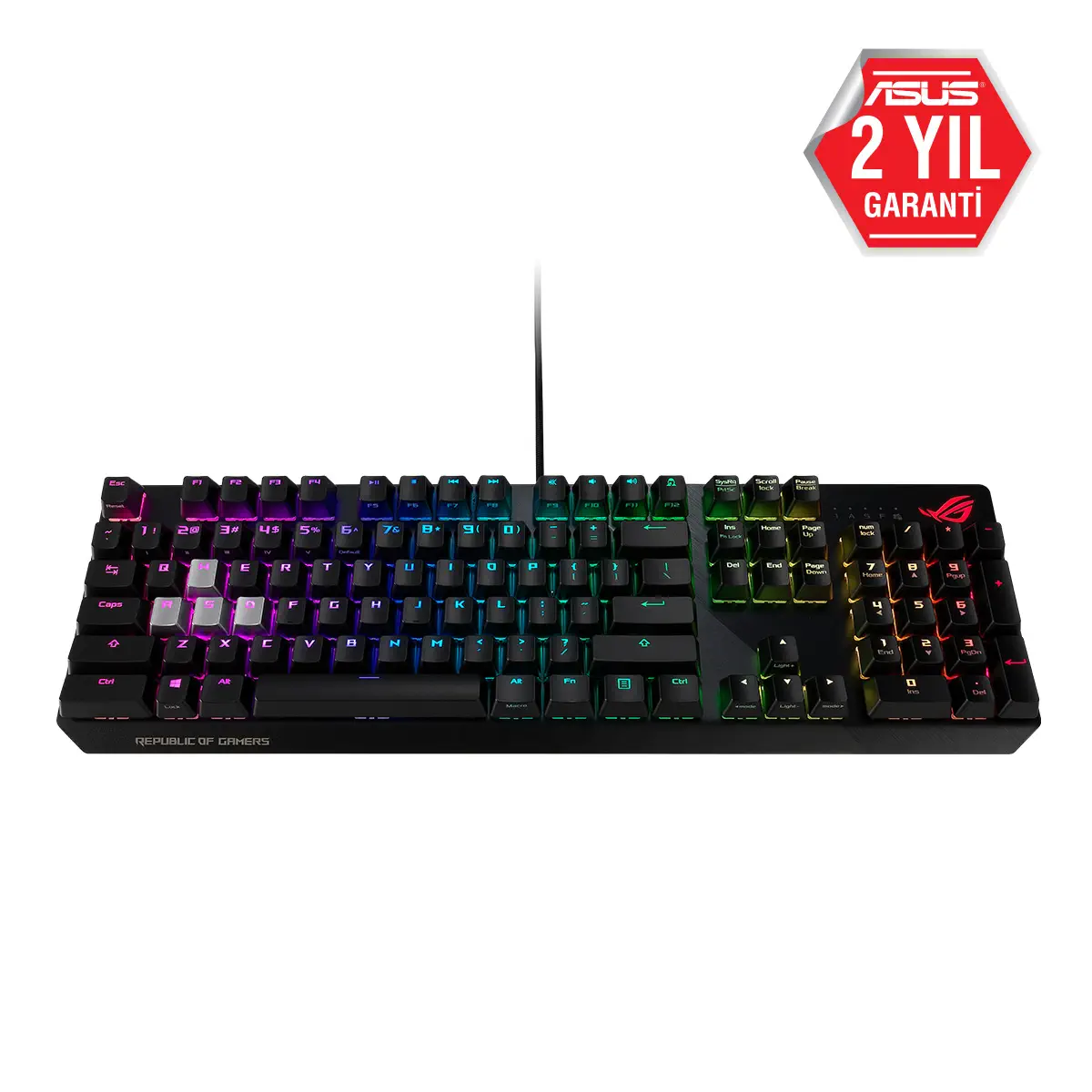 Asus ROG Strix Scope Cherry MX Blue Switch RGB Mekanik Kablolu Gaming (Oyuncu) Klavye