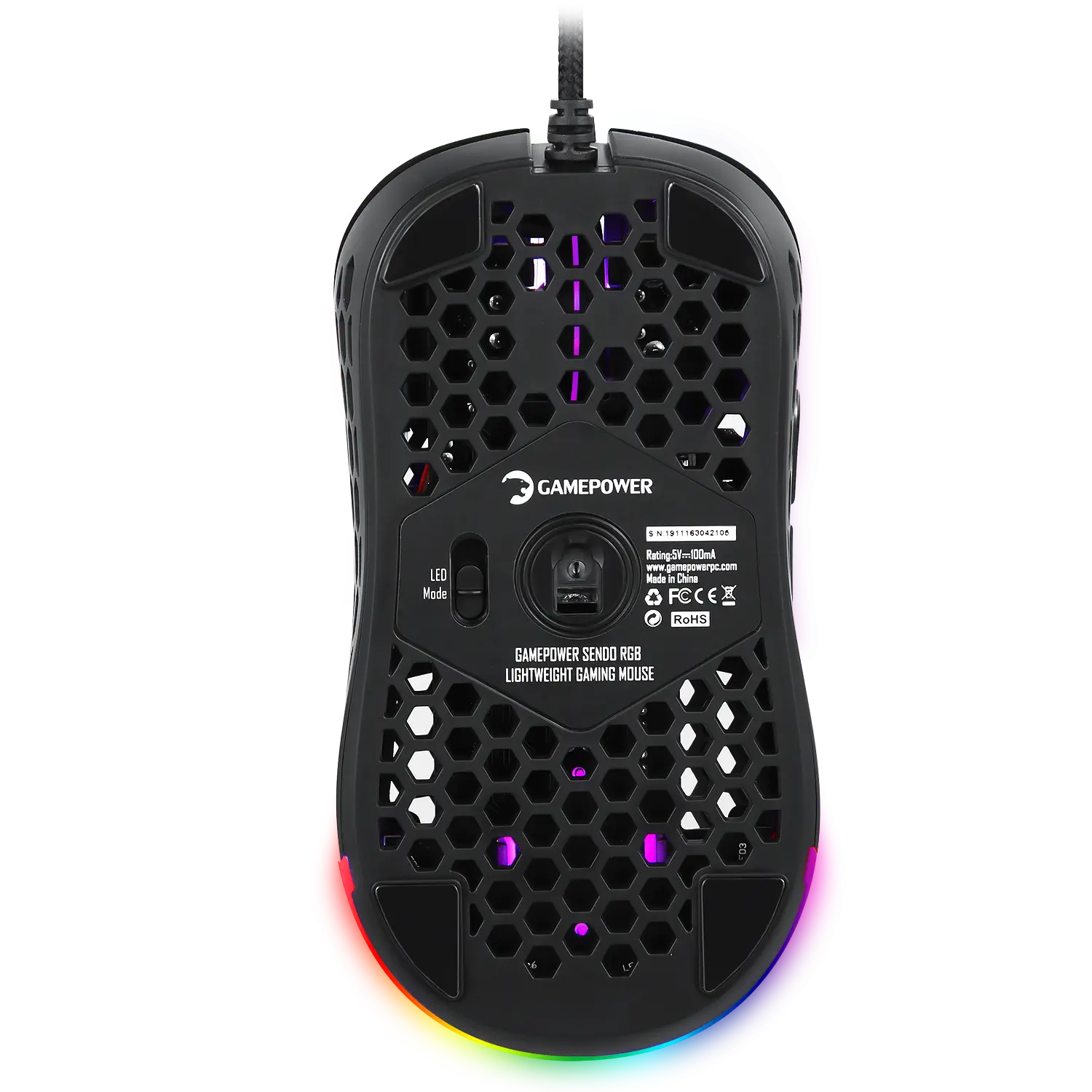 GamePower Sendo RGB Matte (Mat) Optik 10.000DPI 6 Tuş Gaming Mouse
