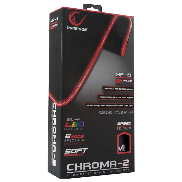 Rampage MP-19 RGB Extended Gaming MousePad