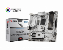 MSI B360M Mortar Titanium Intel B360 Soket 1151 DDR4 2666MHz mATX Gaming Anakart