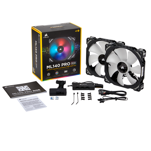 Corsair ML140 Pro CO-9050078-WW 140mm RGB Led 2`li Kasa Fanı