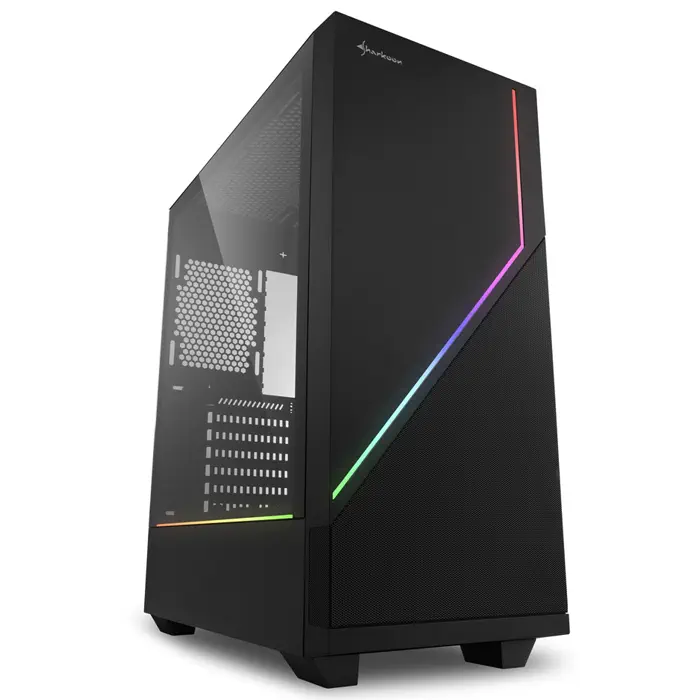 Sharkoon RGB Flow ARGB USB 3.0 Temperli Cam ATX Mid-Tower Gaming Kasa