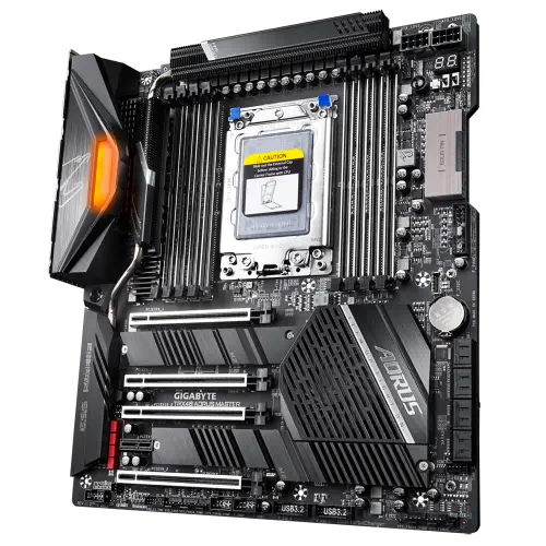 Gigabyte TRX40 Aorus Master AMD TRX40 Soket sTRX4 DDR4 4400(OC)Mhz E-ATX Gaming (Oyuncu) Anakart