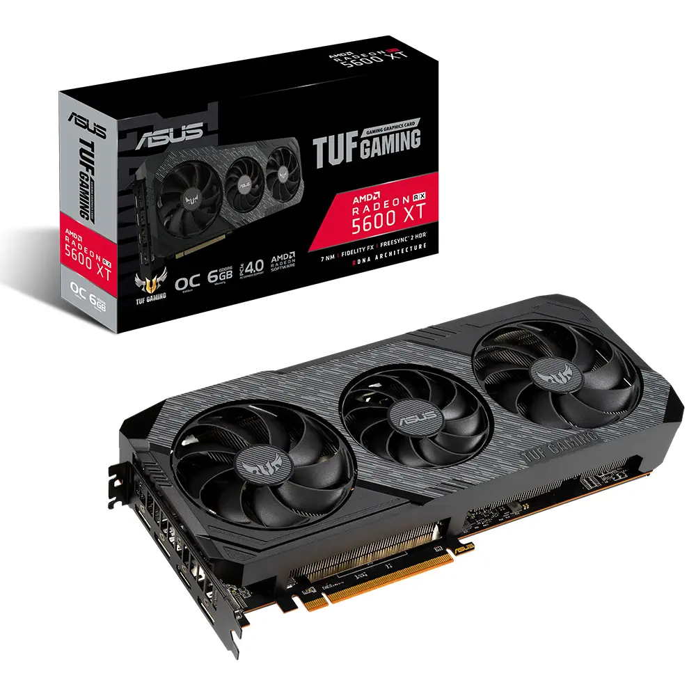 Asus TUF 3-RX5600XT-O6G-EVO-Gaming AMD Radeon RX 5600 XT 6GB GDDR6 192Bit DX12 Gaming Ekran Kartı