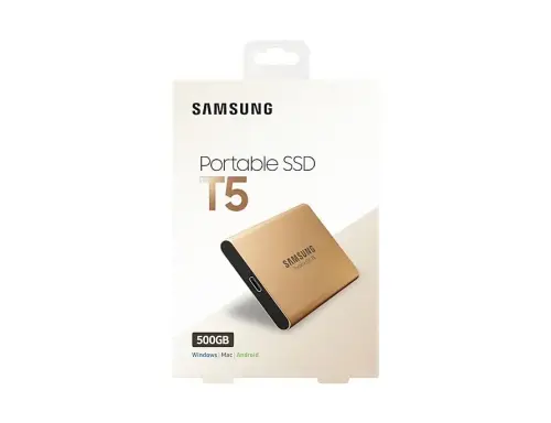 Samsung T5 500GB 2.5″ USB 3.1 Siyah Taşınabilir SSD Disk - MU-PA500G/WW