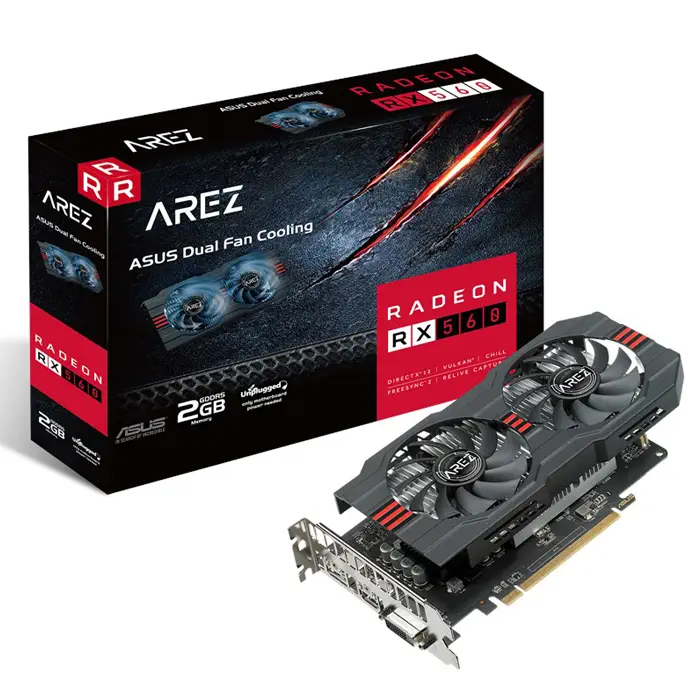 Asus AREZ-RX560-2G-EVO Radeon RX 560 2GB GDDR5 128Bit DX12 Gaming Ekran Kartı