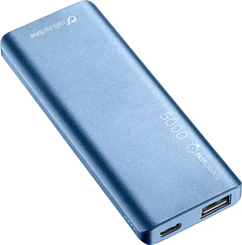 CellularLine FreePower Slim 5000 mAh Mavi Taşınabilir Şarj Cihazı - Distribütör Garantili