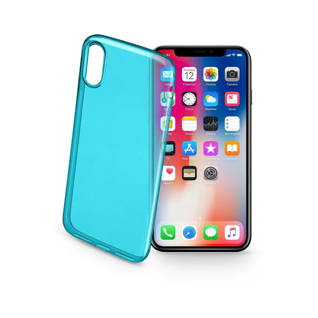Cellularline Color Ultra Slim iPhone X / XS Cep Telefonu Kılıfı Mavi