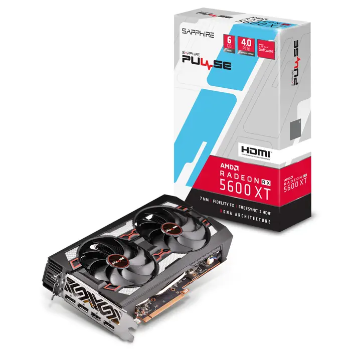 Sapphire Pulse RX 5600 XT AMD Radeon RX 5600 XT 6GB GDDR6 192Bit DX12 Gaming Ekran Kartı - 11296-01-20G