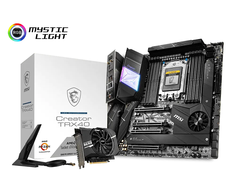 MSI Creator TRX40 AMD TRX40 Soket sTRX4 DDR4 4666(OC)Mhz E-ATX Gaming Anakart
