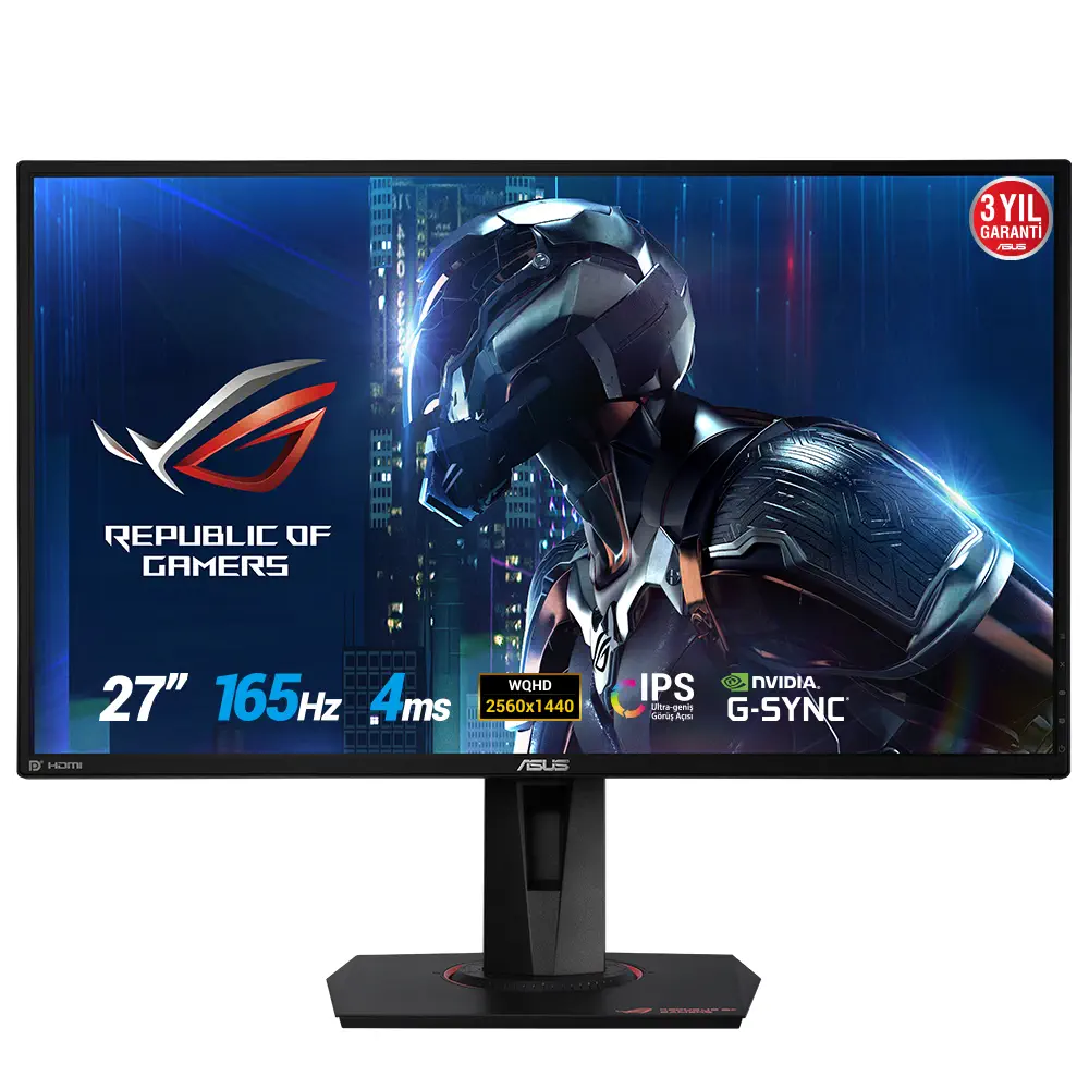 Asus ROG Swift PG279QE 27″ 4ms 165Hz G-Sync Flicker-Free IPS WQHD Gaming Monitör