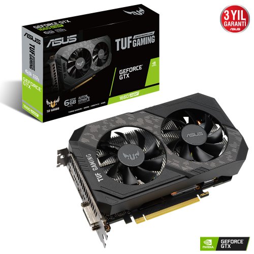 Asus TUF-GTX1660S-6G-GAMING GeForce GTX 1660 Super 6GB GDDR6 192Bit DX12 Gaming (Oyuncu) Ekran Kartı
