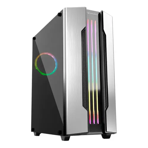 Cougar Gemini S Silver RGB CGR-5BMBS-T 600W 80+ PSU USB 3.0 Temperli Cam E-ATX Mid-Tower Gaming Kasa