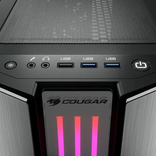 Cougar Gemini S Silver RGB CGR-5BMBS-T 600W 80+ PSU USB 3.0 Temperli Cam E-ATX Mid-Tower Gaming Kasa
