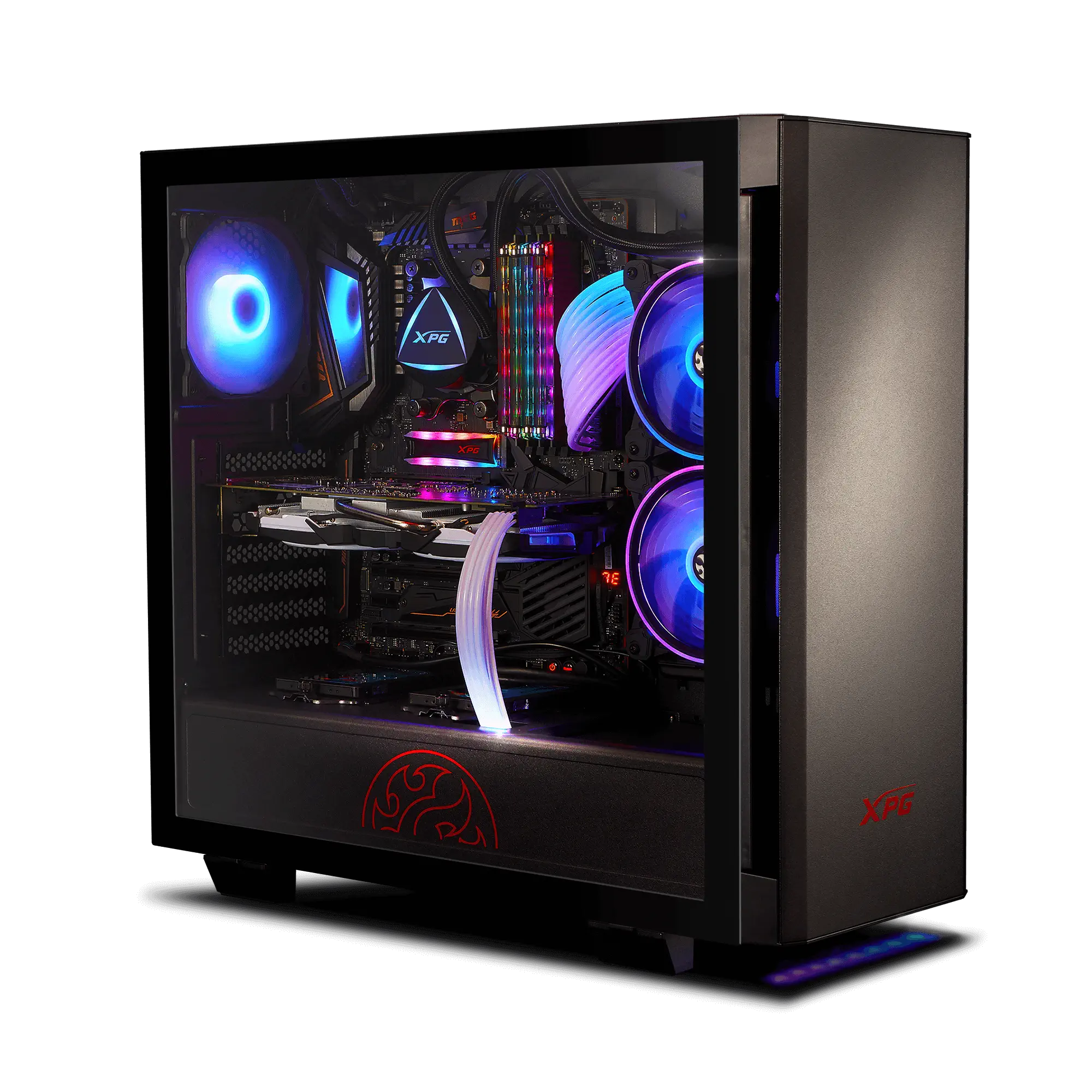 XPG INVADER-BKCWW USB 3.0 Temperli Cam ATX Mid-Tower Gaming (Oyuncu) Kasa