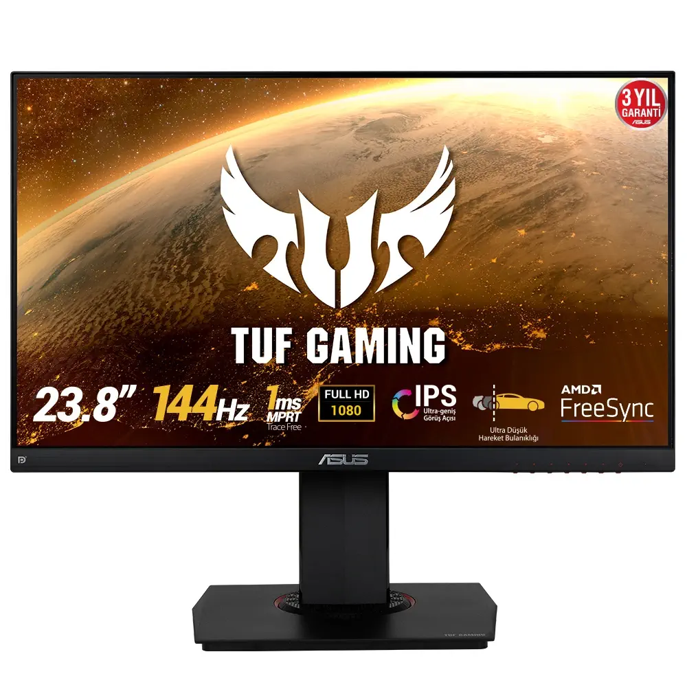 Asus TUF VG249Q 23.8″ 144Hz 1ms (HDMI+Analog+Display) FreeSync Full HD IPS Monitör