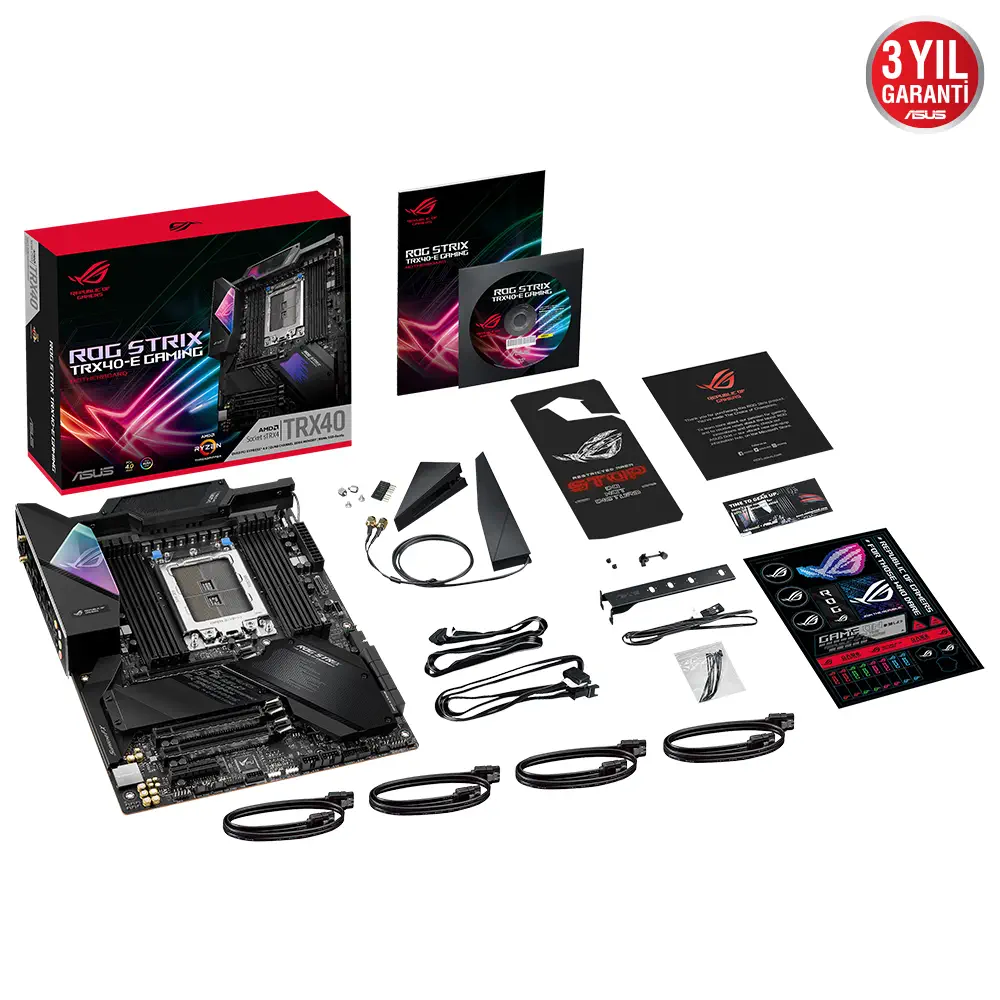 Asus ROG Strix TRX40-E Gaming AMD TRX40 Soket sTRX4 DDR4 4666(OC)Mhz ATX Gaming Anakart