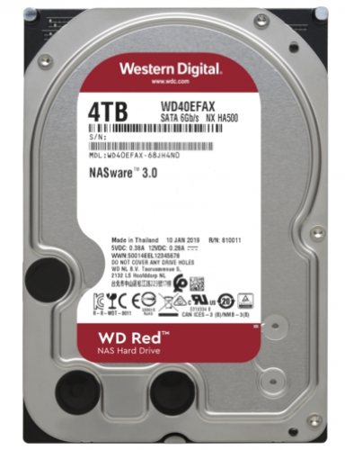 WD Red WD40EFAX 4TB 3.5″ 5400Rpm 256MB SATA 3 NAS Harddisk