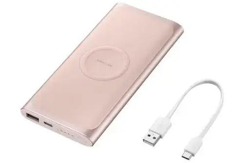 Samsung EB-U1200CPEGWW 10.000 mAh Pembe Kablosuz Hızlı Şarj Cihazı Powerbank