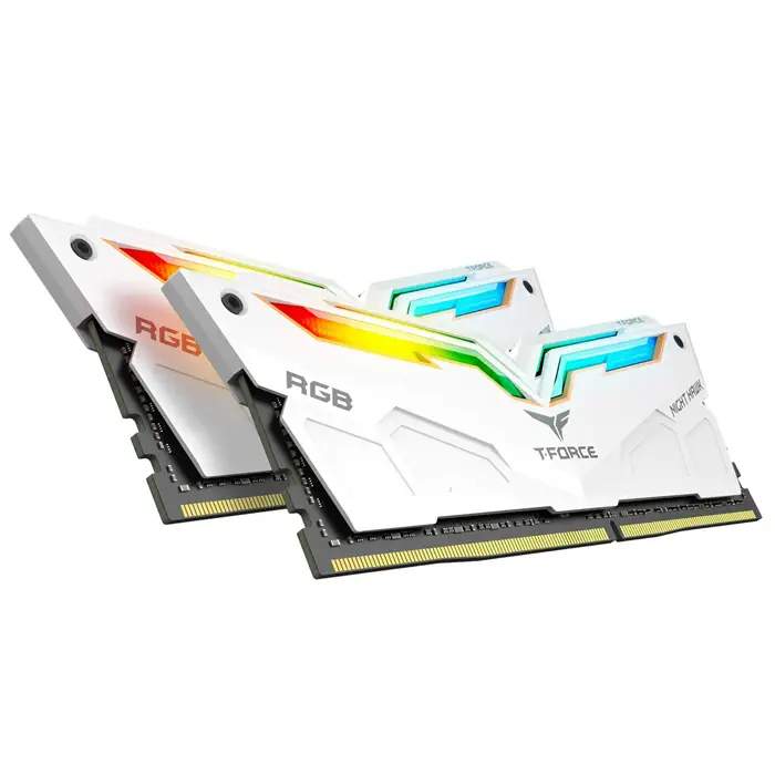 Team T-Force Night Hawk RGB White 16GB (2x8GB) 3200MHz CL16 DDR4 Gaming Ram (TF15D416G3200HC16CDC01)