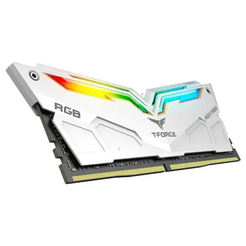 Team T-Force Night Hawk RGB White 16GB (2x8GB) 3200MHz CL16 DDR4 Gaming Ram (TF15D416G3200HC16CDC01)
