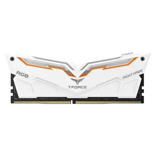 Team T-Force Night Hawk RGB White 16GB (2x8GB) 3200MHz CL16 DDR4 Gaming Ram (TF15D416G3200HC16CDC01)