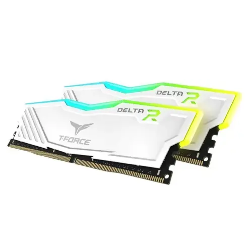 Team T-Force Delta RGB White 16GB (2x8GB) 3200MHz CL16 DDR4 Gaming Ram (TF4D416G3200HC16FDC01)