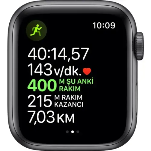 Apple Watch Seri 5 40mm GPS Space Grey Alüminyum Kasa ve Siyah Spor Kordon MWV82TU/A