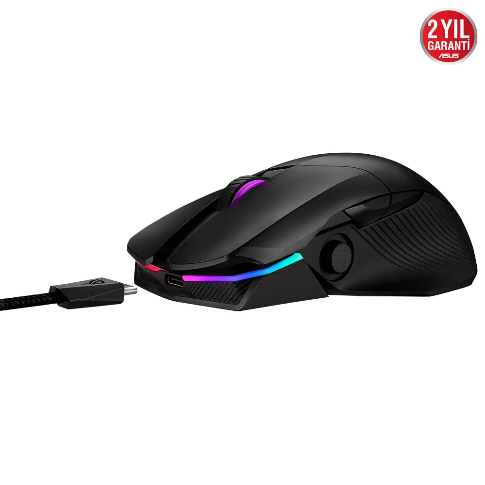 Asus ROG Chakram P704 16000DPI 7 Tuş RGB Optik 2.4GHz/Bluetooth Kablosuz Gaming (Oyuncu) Mouse