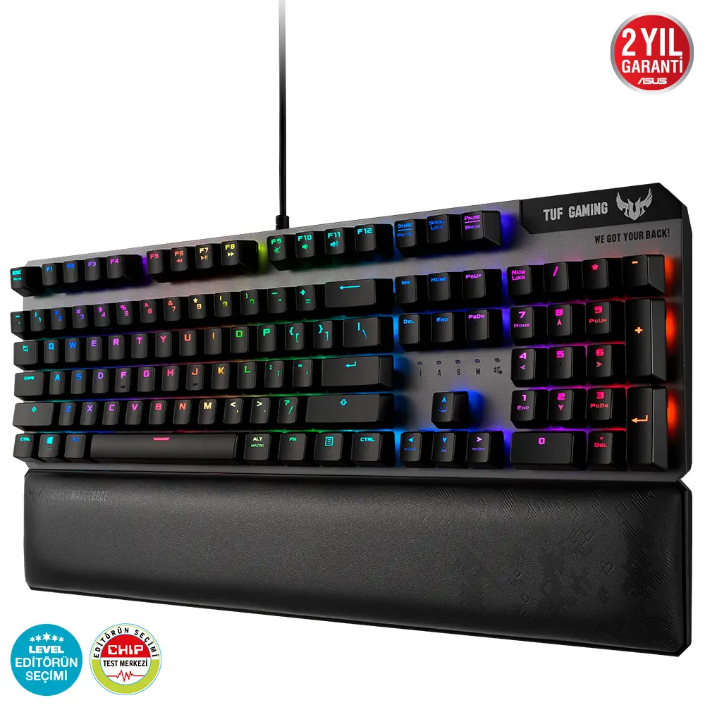 Asus TUF Gaming K7 RGB Optik Mekanik Kablolu Gaming Klavye