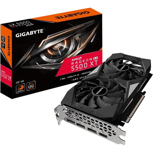 Gigabyte GV-R55XTOC-4GD AMD Radeon  RX 5500 XT 4GB GDDR6 128Bit DX12 Gaming (Oyuncu) Ekran Kartı
