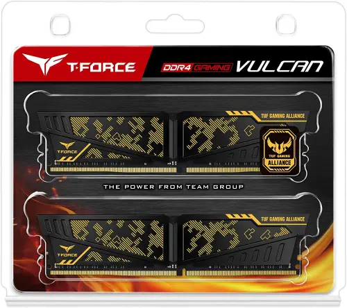 Team T-Force Vulcan TUF Gaming Alliance 16GB (2x8GB) 3600MHz CL19 DDR4 Gaming Ram (TLTYD416G3600HC19ADC01)