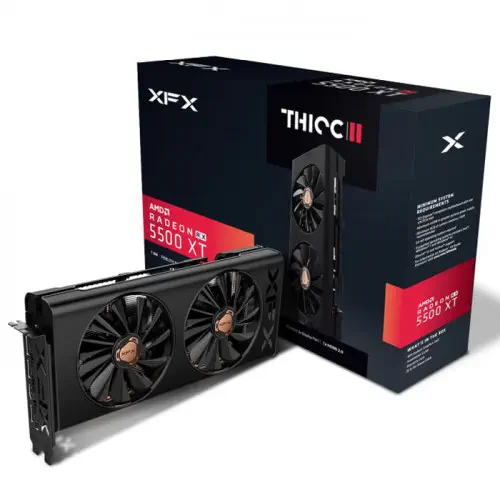 XFX AMD Radeon RX 5500 XT THICC II Pro 8GB GDDR6 128Bit DX12 Gaming Ekran Kartı (RX-55XT8DFD6)